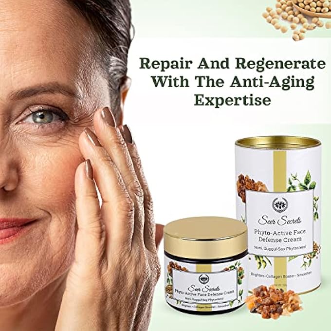 Seer Secrets FACE CREAM, NONI, GUGGUL-SOY PHYTOSTEROL PHYTO-ACTIVE FACE DEFENSE CREAM, 40G - Image 2